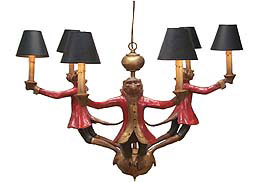 Fox chandelier,Fox sconce, Monkey chandelier, frog, sea horse lamp, dog, cat, sea horse, whimsical lighting